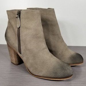 BP. 'Trolley' Ankle Bootie, Taupe Perforated Leather, Womens Various Sizes